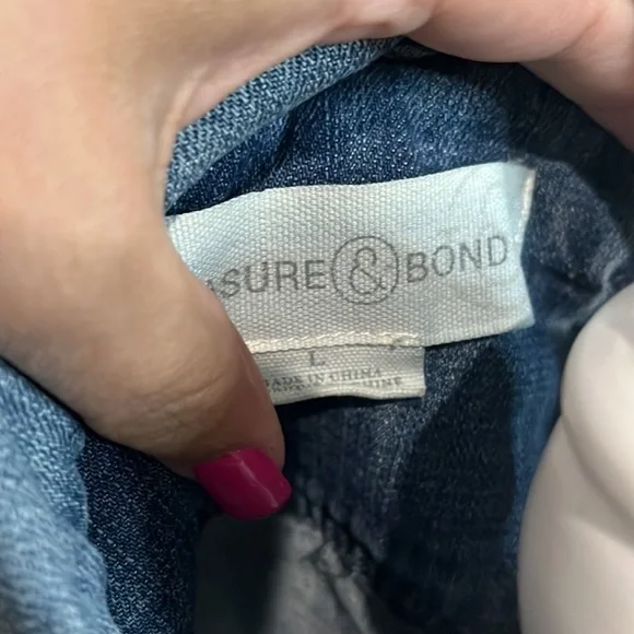 TREASURE & BOND distressed Light Wash jean jacket size Large - Picture 4 of 4